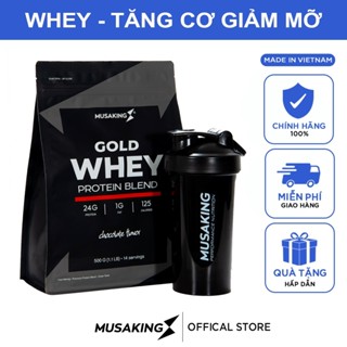 Bột sữa Gold Whey Protein Blend Musaking túi 500g - Tăng Cơ Giảm Mỡ + Tặng bình lắc Shaker 600ml