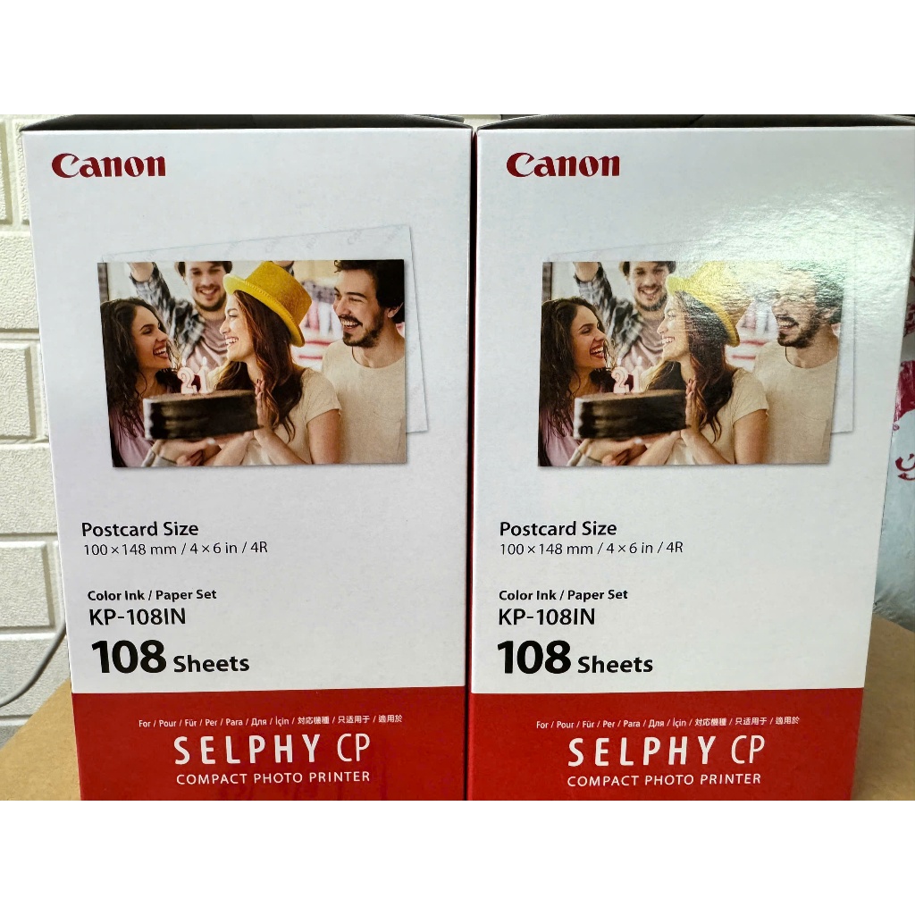 Hộp giấy mực máy in cp1500/Canon cp1000/cp1300/cp1200/cp910/cp810 gồm 108 tờ + 3 băng mực kp108in