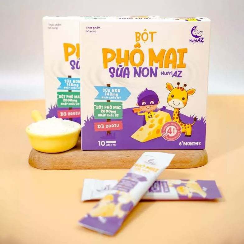 Phô Mai Sữa Non NutriAZ Tách Muối Bổ sung Dinh Dưỡng Từ 6 Tháng Tuổi Cho Bé Ăn Dặm