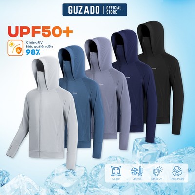 Áo Chống Nắng Nam GUZADO Vải Thun Lạnh Cao Cấp Chống Tia UV Thiết Kế Vành Nón Rộng GCN01-GCCN25S001