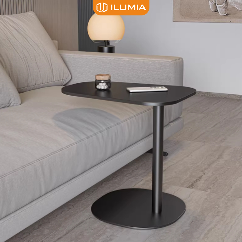 Bàn trà, bàn cafe chân thép sơn tĩnh điện mặt gỗ MDF cao cấp thương hiệu ILUMIA - GM116