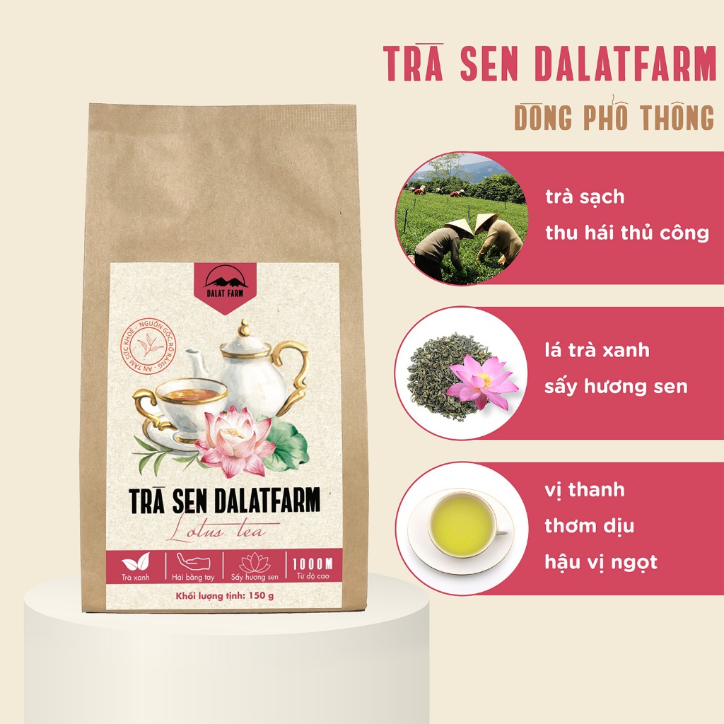 Trà Sen (Lotus Tea) Dalat Farm - Túi 150Gr