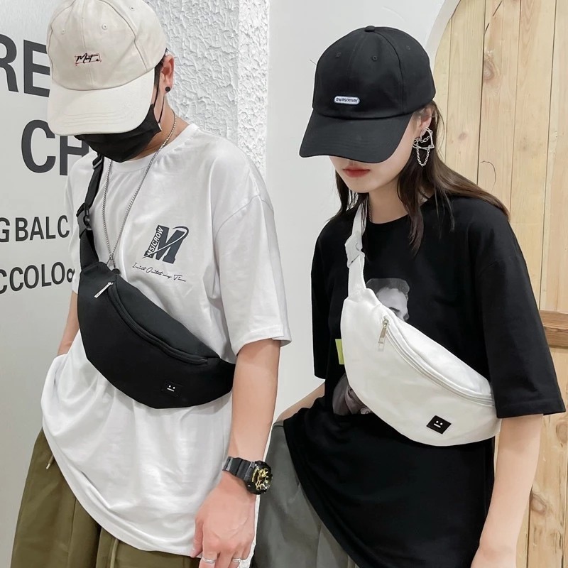 [Peinn] TÚI BAO TỬ TRƠN - mặt cười- túi đeo bụng