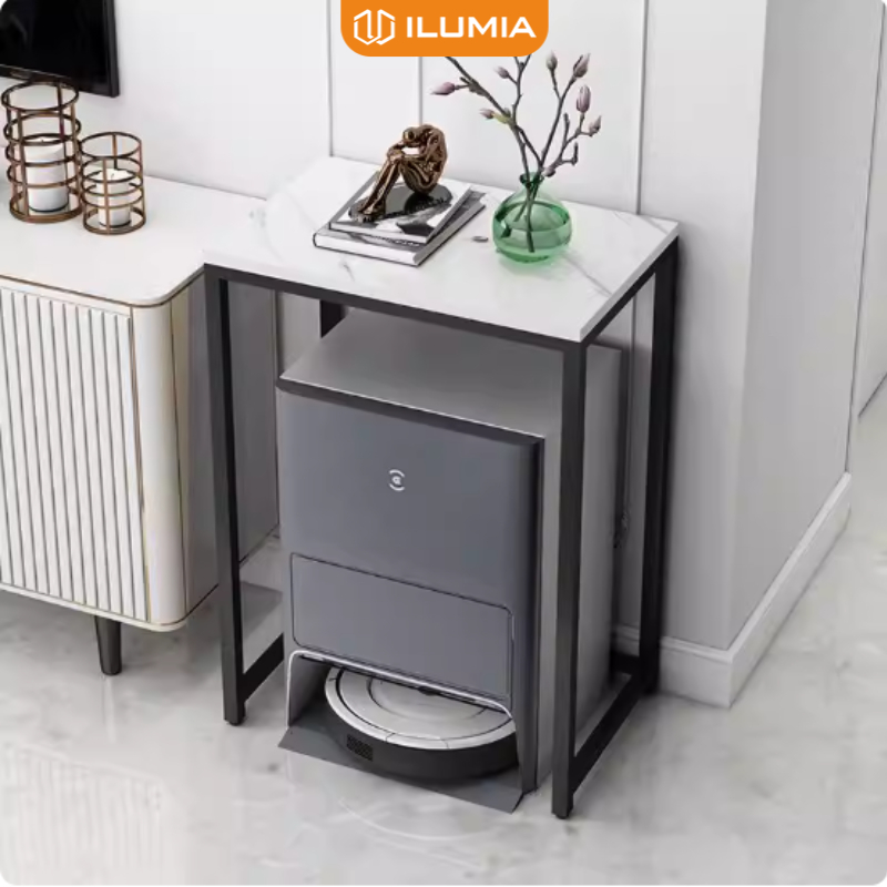 Kệ đa năng khung sắt mặt gỗ giả màu vân đá thương hiệu ILUMIA - GM120