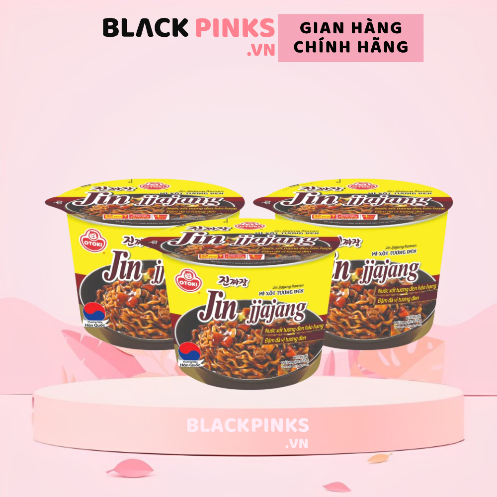 Thùng 12 tô mì xốt tương đen Jin Jjajang Ramen Otoki 115g