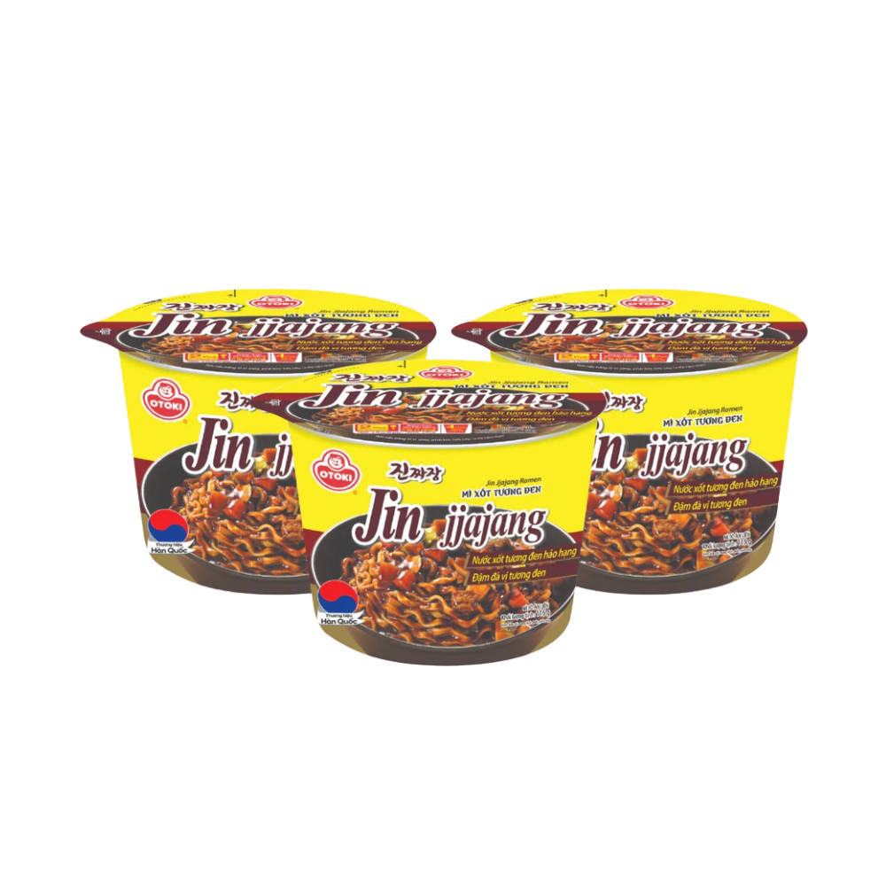 Thùng 12 tô mì xốt tương đen Jin Jjajang Ramen Otoki 115g
