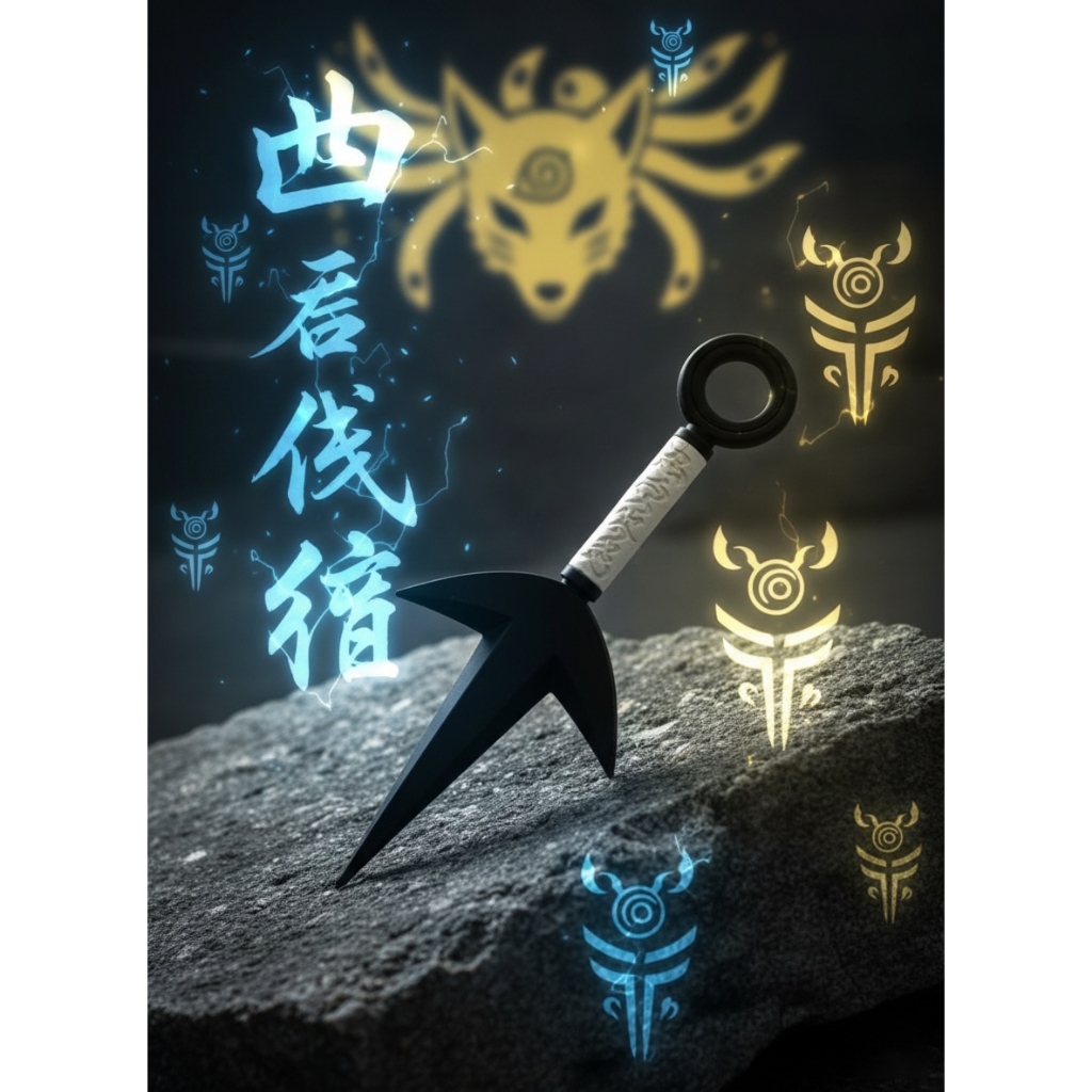 Mô Hình Kunai Minato - Phụ Kiện Cosplay & Spinner Xoay Ngón Tay Độc Đáo