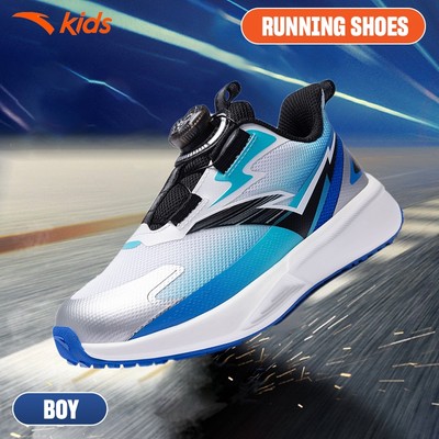 ANTA Kids Giày Chạy Thể Thao Bé Trai Size 28-32 Đế Êm Khóa Habu Tiện Lợi 3126A9907