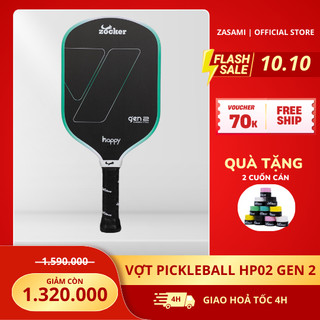 Vợt Chính hãng Pickleball Zocker HP02 Gen 2,Trợ Lực, Kiểm Soát Tốt, Phù Hợp Mọi Lối Chơi, Tặng 02 cuốn cán