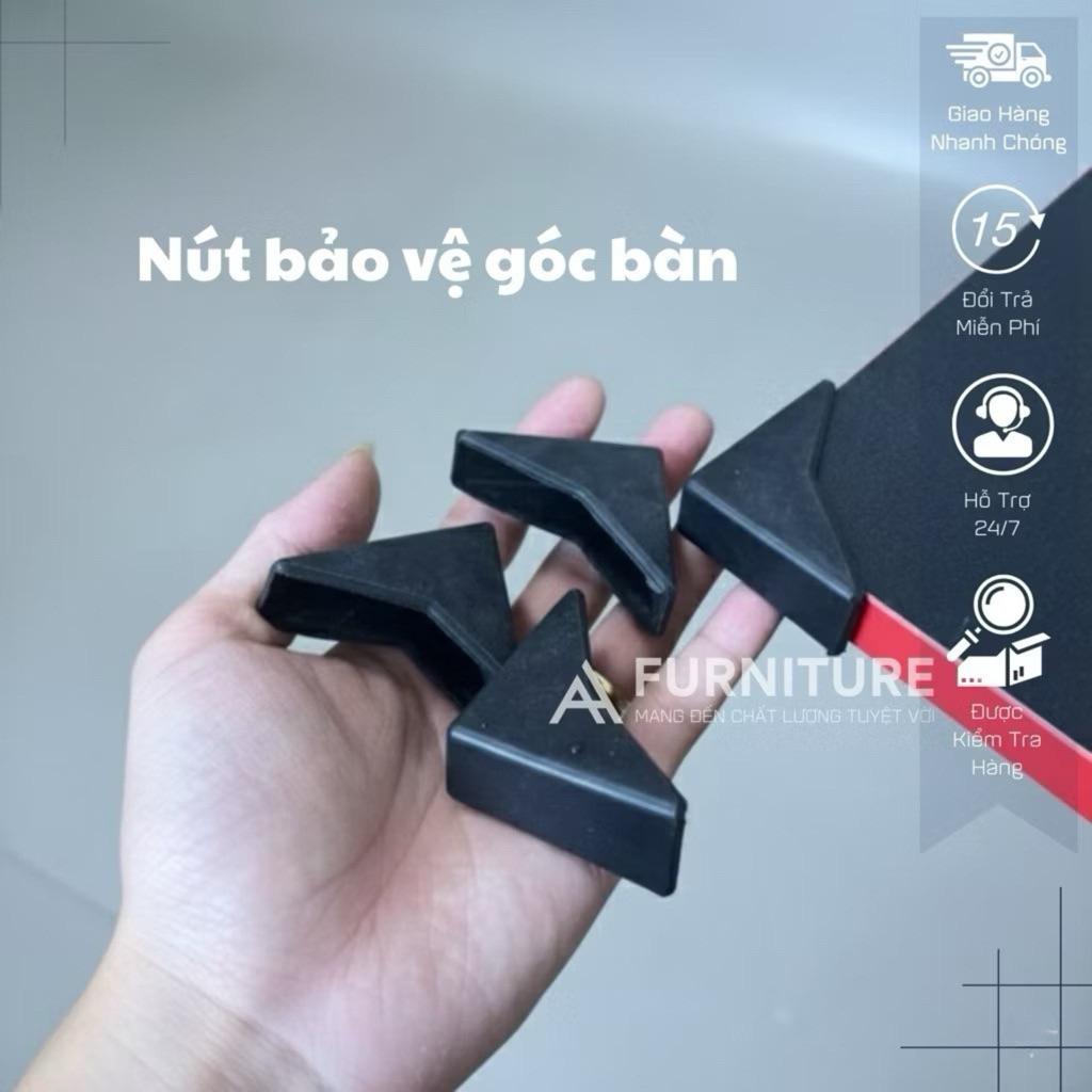 Miếng Bọc Góc Bàn Bằng Cao Su Dẻo Chống Va Đập – Bọc Được Góc 15–18mm Bảo Vệ Trẻ Nhỏ | Nội Thất Anh Hoàng