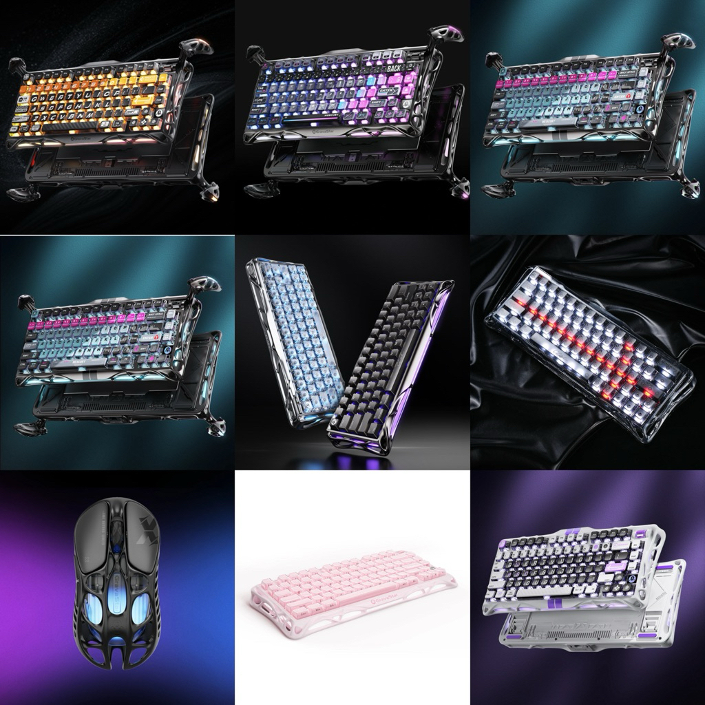 Bàn phím cơ chuột không dây GravaStar Mecury chính hãng