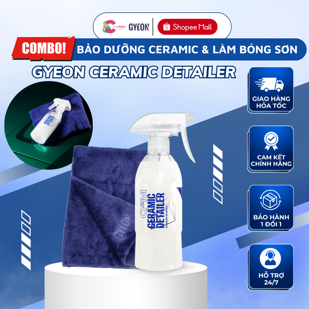 Combo 2 Sản Phẩm Gyeon Bảo Dưỡng Ceramic Và Làm Bóng Sơn