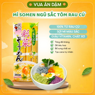 Mì Somen Ngũ Sắc Tôm Rau Củ cho bé ăn dặm