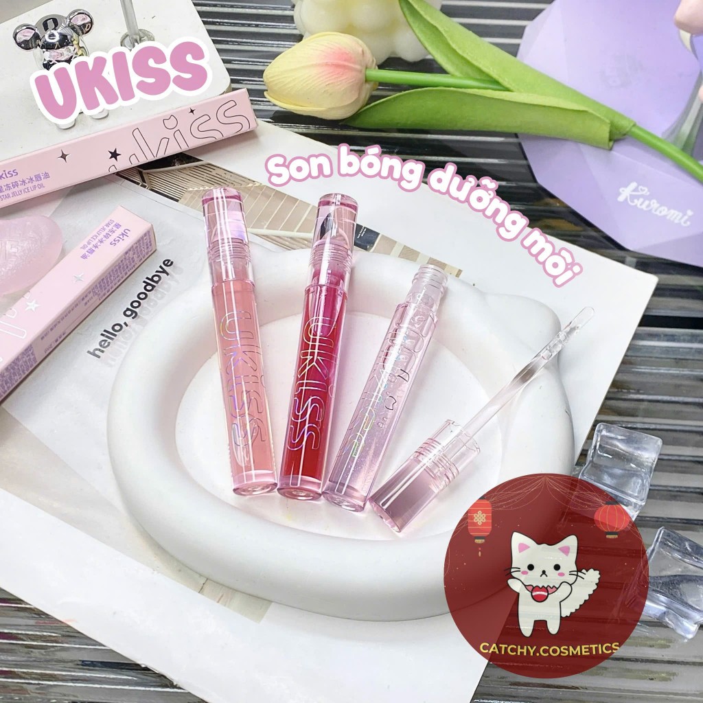 [UKISS] Son Bóng Ukiss Dưỡng Môi Vỏ Hồng Tạo Hiệu Ứng Tráng Gương, Star Jelly ICe Lip Oil, 2ml