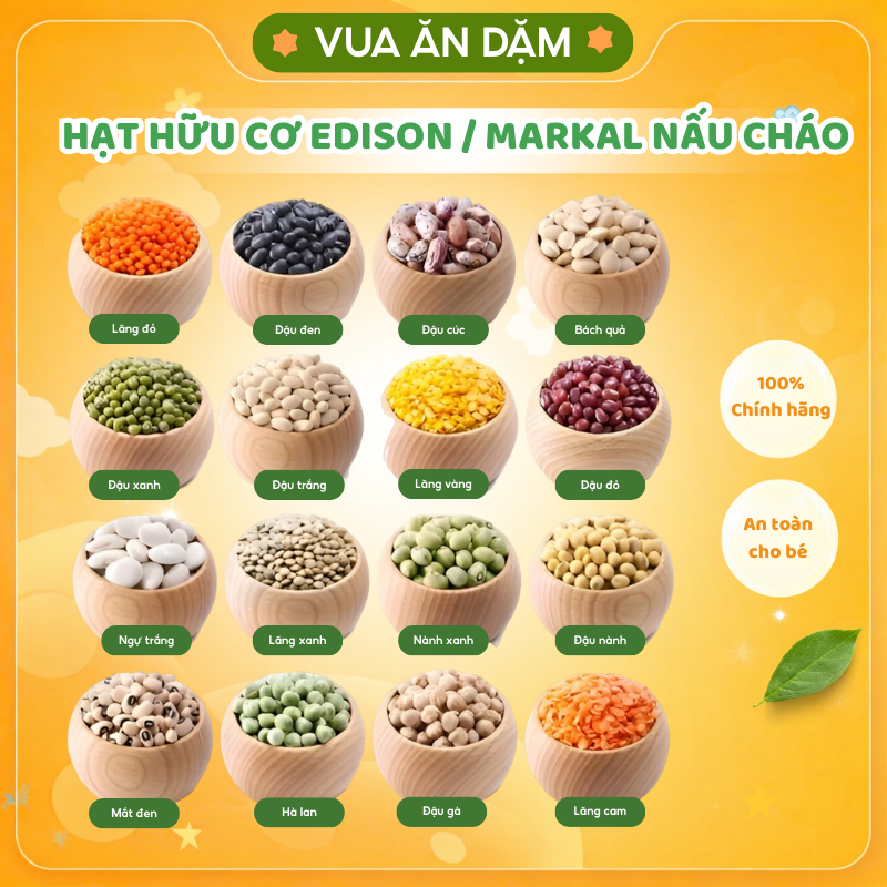 Hạt hữu cơ Edison / Markal nấu cháo cho bé