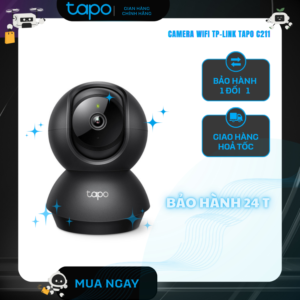 [ TAPO ] Camera Wi-Fi An Ninh cho Gia Đình Tapo C211/ C212 (2K 3MP)