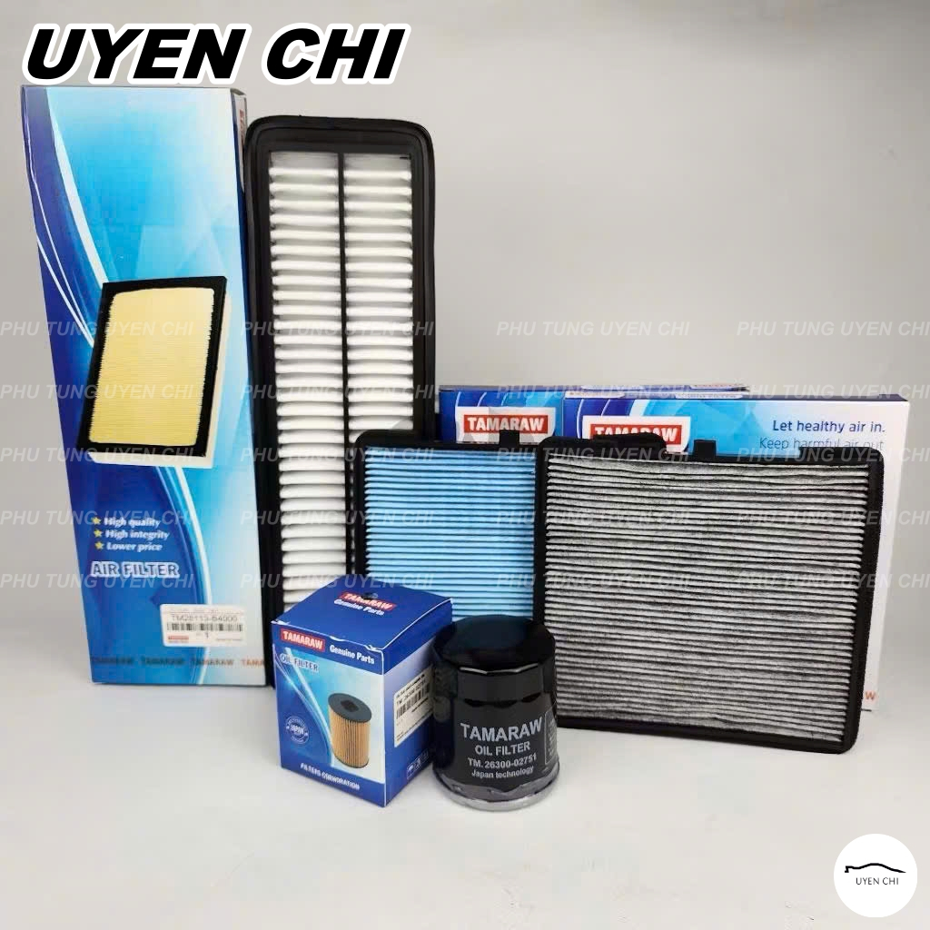 [Combo I10] (2014-2021) Lọc gió động cơ + Lọc gió điều hòa +  Lọc nhớt (dầu) xe Hyundai Grand I10