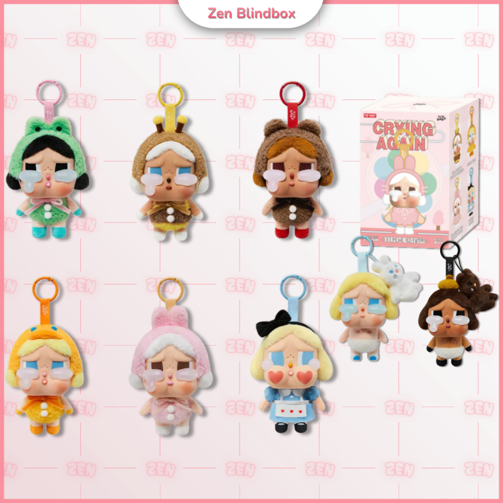 [CHÍNH HÃNG] Blindbox Crybaby Crying Again Móc Khóa Gấu Bông Cry Again