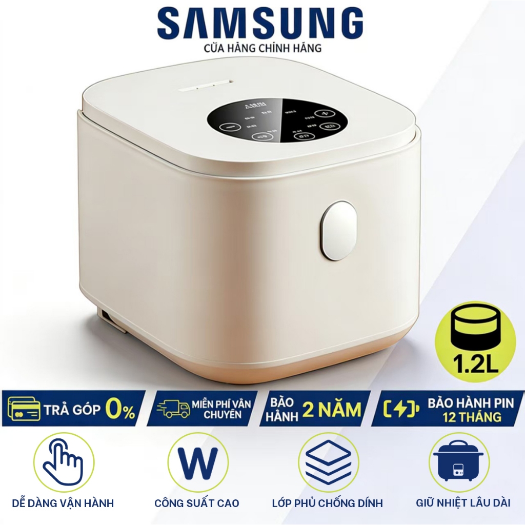 BH 24 Tháng/Nồi cơm điện tử  phiên bản 1.2 lít- Lòng nồi chống dính -400W - Ceramic Pro 9H - Bội số chế độ nấu tùy chỉnh