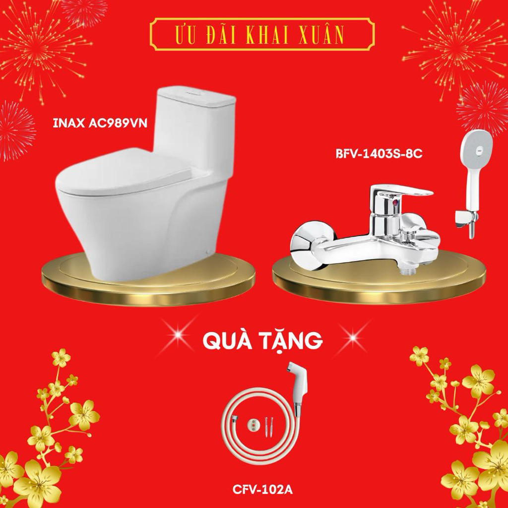 Bàn Cầu INAX AC989VN Chính Hãng