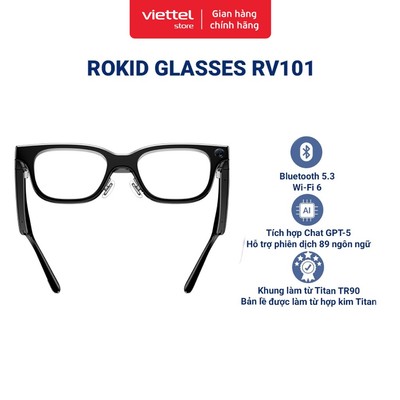Kính mắt thông minh Rokid Glasses RV101 Chính hãng | Hỗ Trợ Phiên Dịch