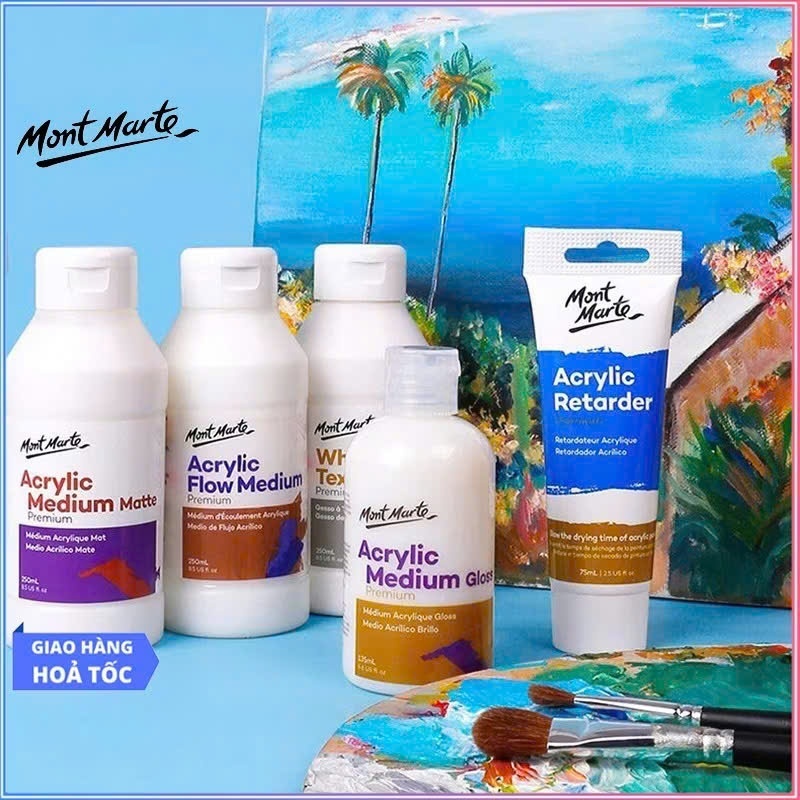 [TL ART STORE] - Tổng Hợp Dung Môi Pha Màu MONT MARTE Tăng Sáng, Bền Màu Cho Tranh 75/135/500ml