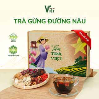 [30 gói] Trà Gừng Đường Nâu 6 Vị - Điều Hòa Kinh Nguyệt, Giảm Đau Bụng Kinh - Tiệm Trà Việt