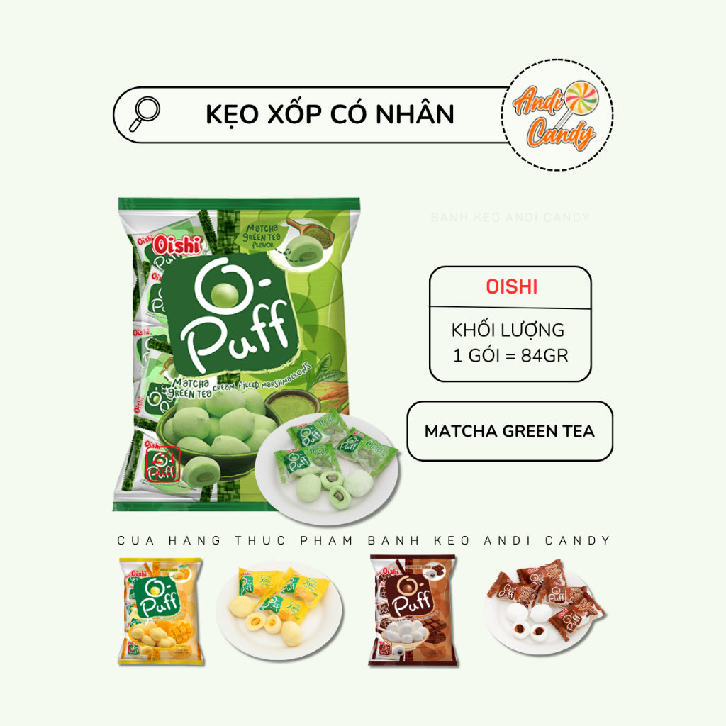 Kẹo Xốp Mềm Có Nhân O-Puff Oishi 84gr