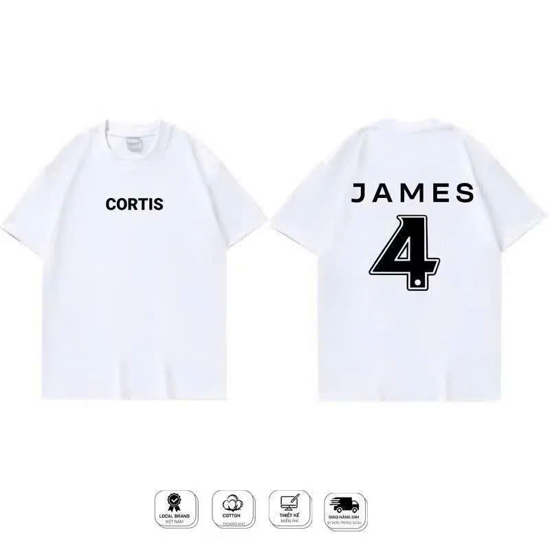 áo James Cortis , áo Cortis - áo James in tên và số nhóm Cortis