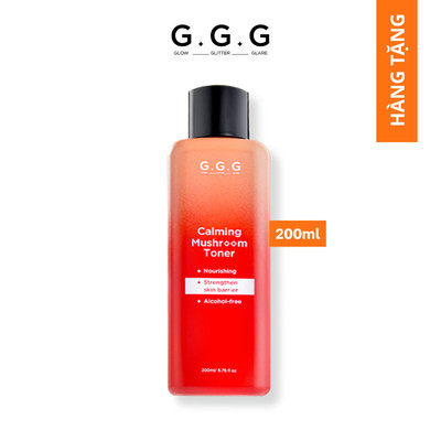 [Quà Tặng] Toner Nấm G.G.G Không cồn Hỗ Trợ Cấp ẩm Dịu da G.G.G Calming Mushroom Toner 200ml