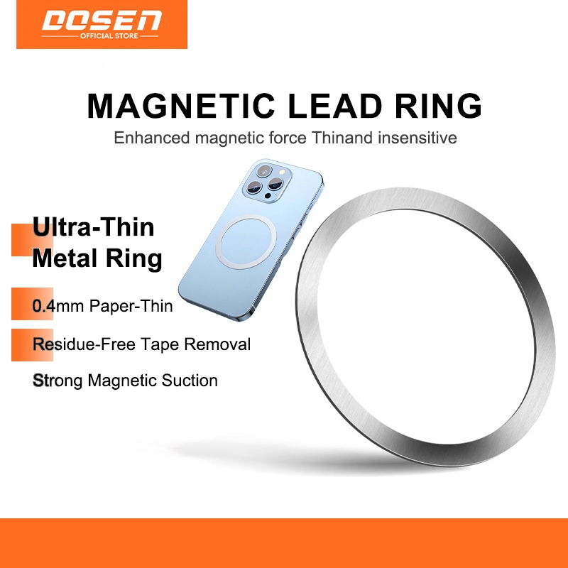 DOSEN 1 Miếng Dán Vòng Kim Loại Hít Nam Châm Sạc Điện Thoại Không Dây Magsafe Cho Dòng iphone