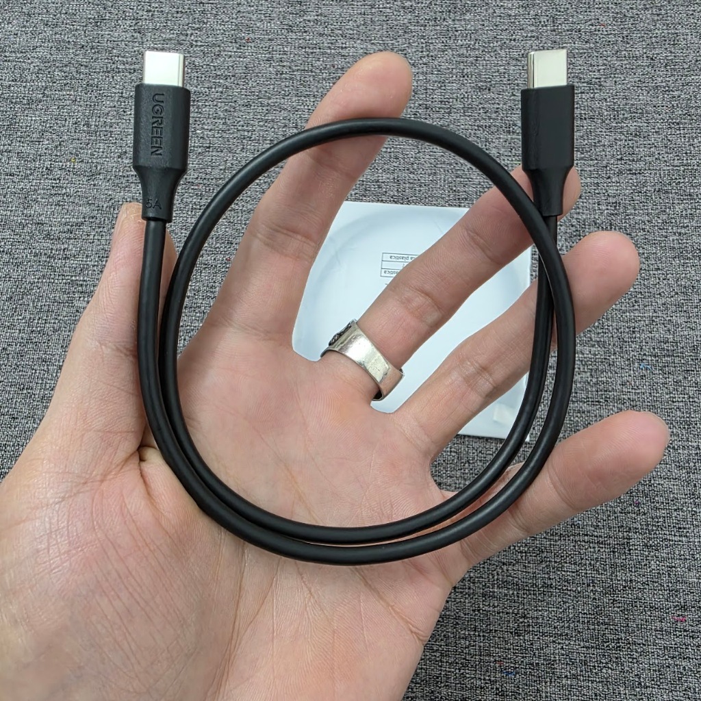 cáp sạc CtoC UGREEN 50cm 60w và 100w