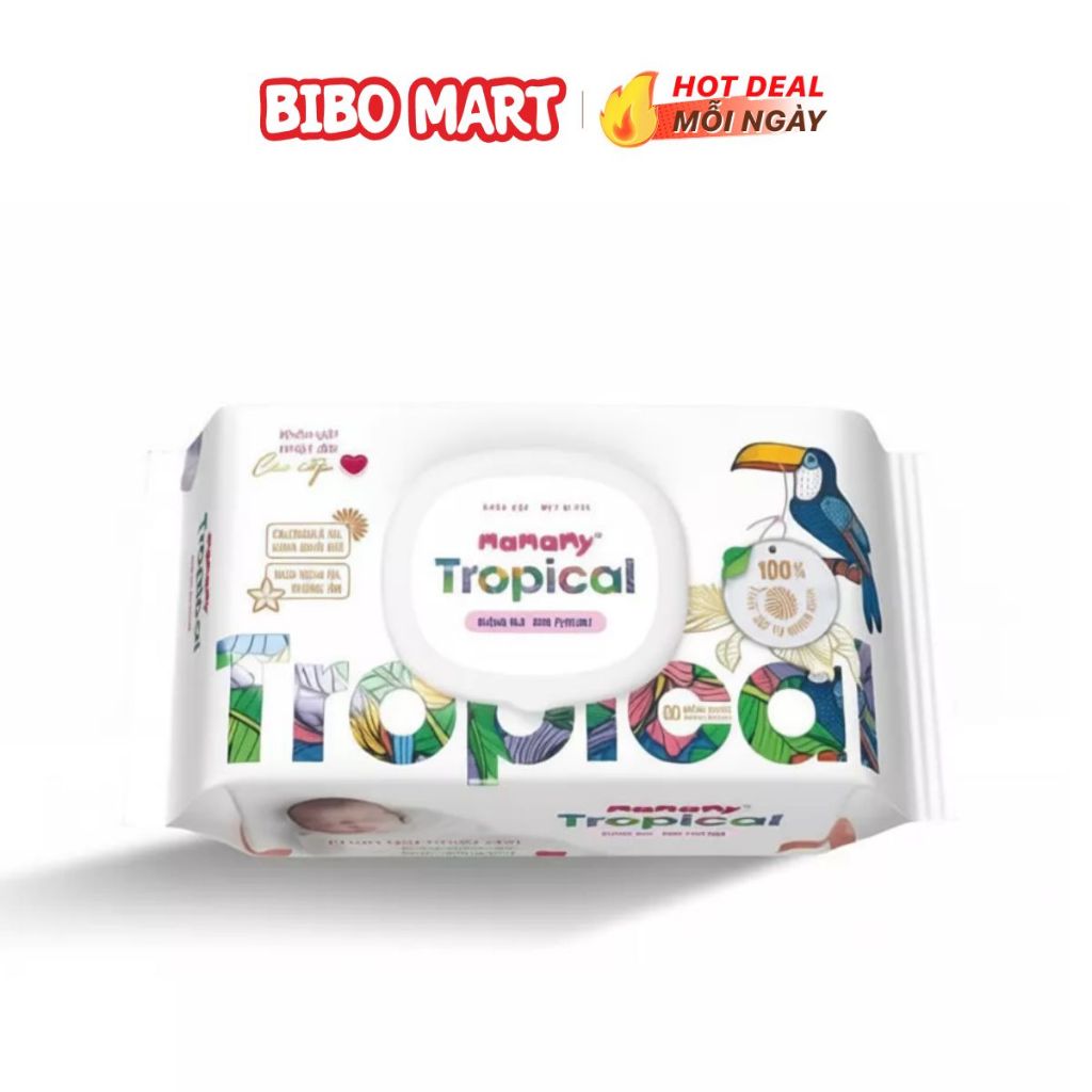 Khăn Khô Đa Năng Tropical Mamamy Tiệt Trùng UV, Mềm Mịn, An Toàn Cho Bé - Bibomart