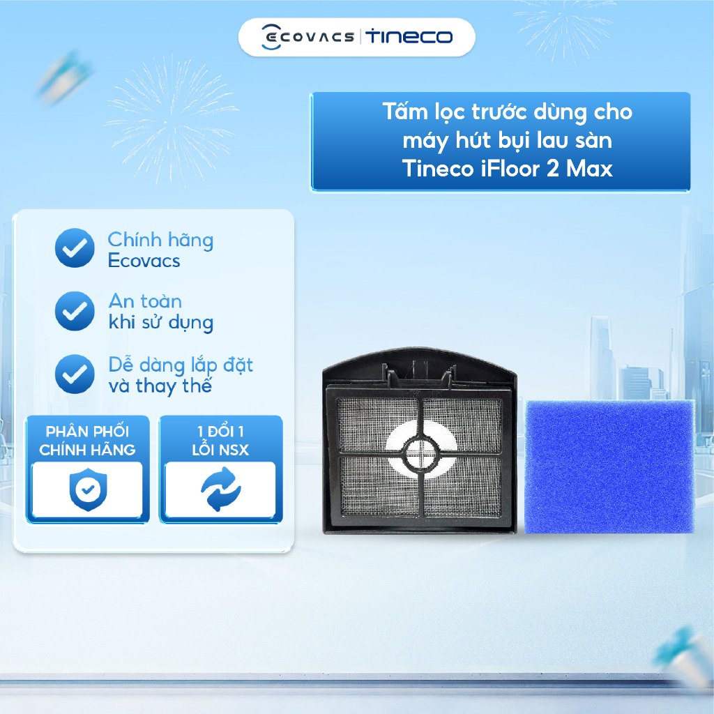 Tấm lọc trước dùng cho máy hút bụi lau sàn Tineco iFloor 2 Max  - 9FWFY021100