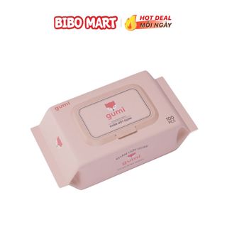 Khăn giấy ướt Gumi có nắp 100 tờ an toàn cho bé- Bibomart