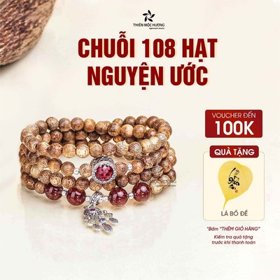Vòng tay trầm hương 108 hạt Nguyện Ước Thiên Mộc Hương - Trầm tốc Việt Nam, vòng tay nữ manifest