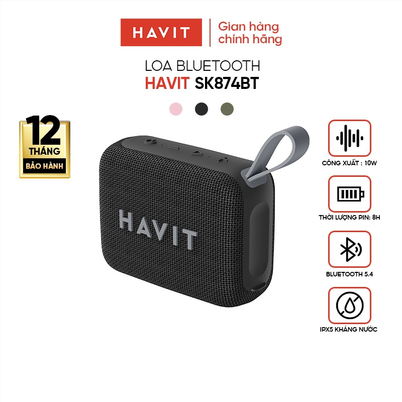 [Độc Quyền] Loa Bluetooth Havit SK874BT – Kháng Nước IPX5, Công Suất 8W, Pin 8H, Hỗ Trợ TWS/TF/FM – Hàng Chính Hãng | BigBuy360 - bigbuy360.vn