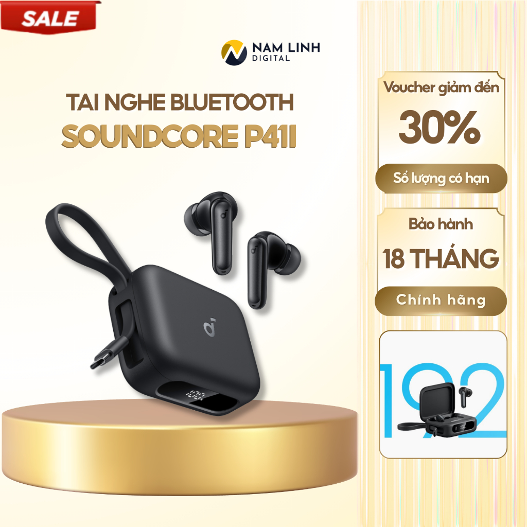 Tai nghe bluetooth soundcore P41i - Tích hợp sạc dự phòng 3.000mAh