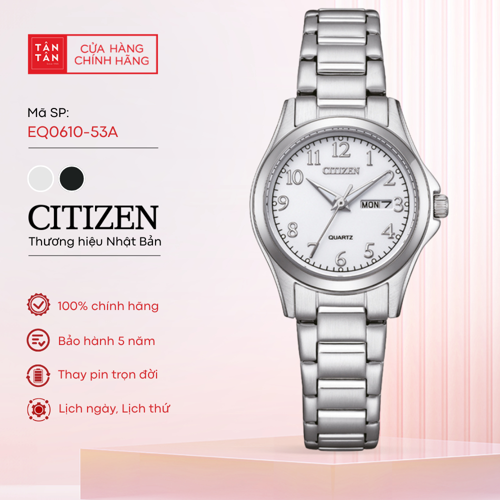 Đồng Hồ Nữ Citizen  EQ0610-53A Quartz 27.5mm - Đồng Hồ Tân Tân