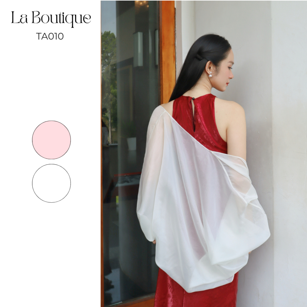 Áo khoác choàng tơ, phụ kiện phối đầm lụa La Boutique TA010-2512LAT | BigBuy360 - bigbuy360.vn