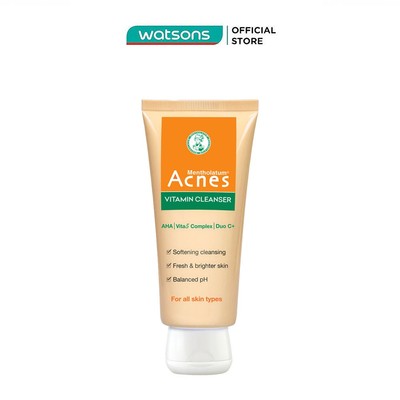 Kem Rửa Mặt Mentholatum Acnes Vitamin Cleanser 100g