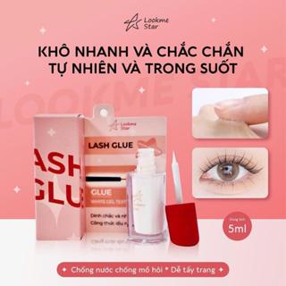 Keo Dán Mi Lookme Star 3 Trong 1 Gắn Mi Chùm Mi Sợi Mi Gân Trong Siêu Chắc Không Cay Mắt , Trang Điểm 5ML, makeup