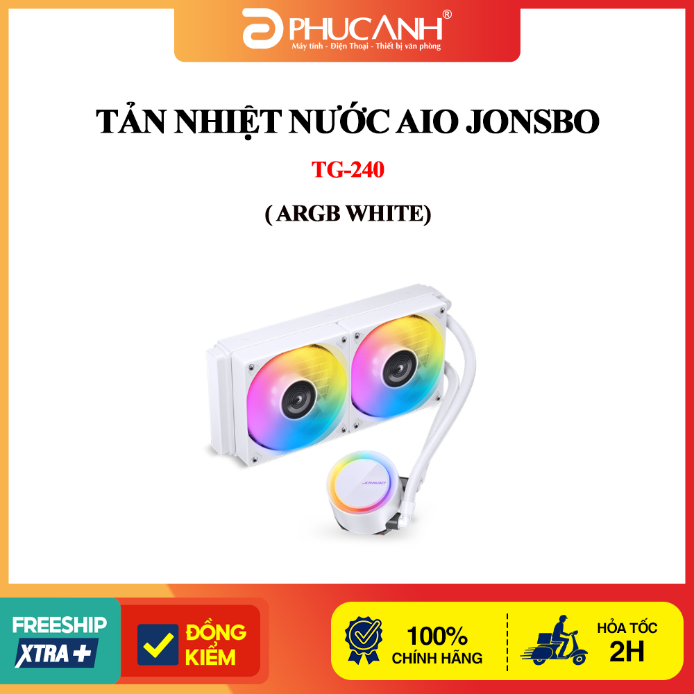 Tản nhiệt nước AIO JONSBO TG-240 ARGB White bảo hành 24 tháng