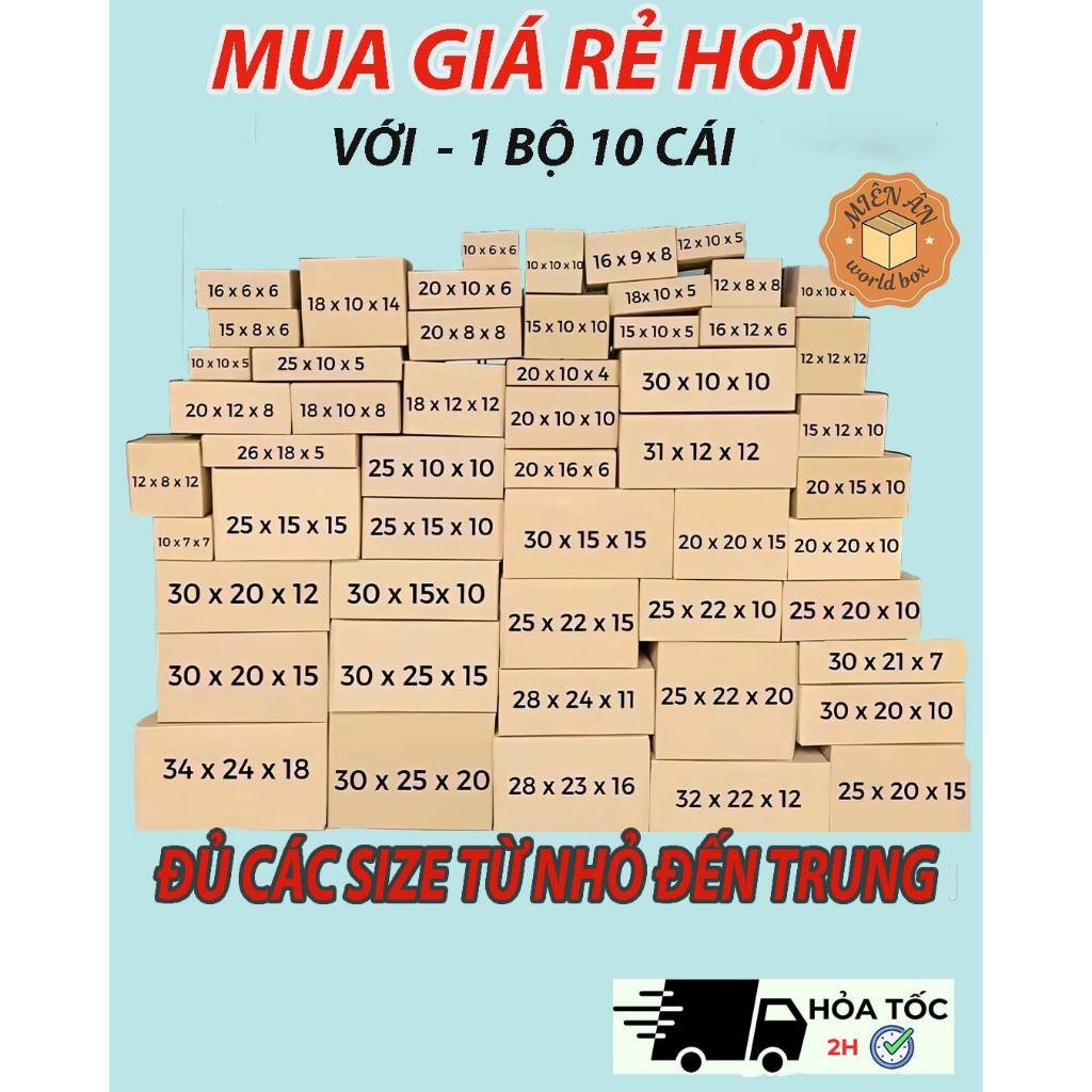 Thùng hộp carton size nhỏ, thùng giấy đóng hàng nhiều kích thước
