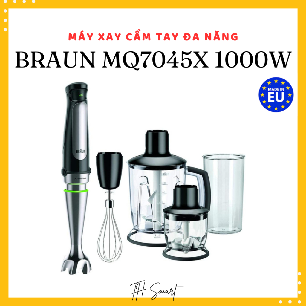 Máy Xay Cầm Tay Đa Năng BRAUN Multiquick 7 MQ7045X / MQ7035X 1000W Made in EU Màu Đen