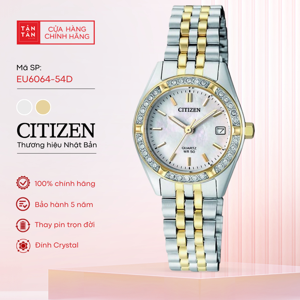 Đồng Hồ Nữ Citizen  EU6064-54D Quartz 26mm - Đồng Hồ Tân Tân