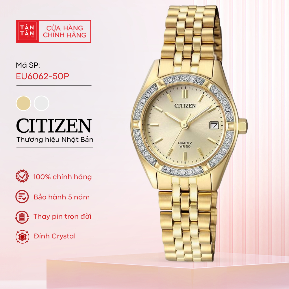 Đồng Hồ Nữ Citizen EU6062-50P Quartz 26mm - Đồng Hồ Tân Tân