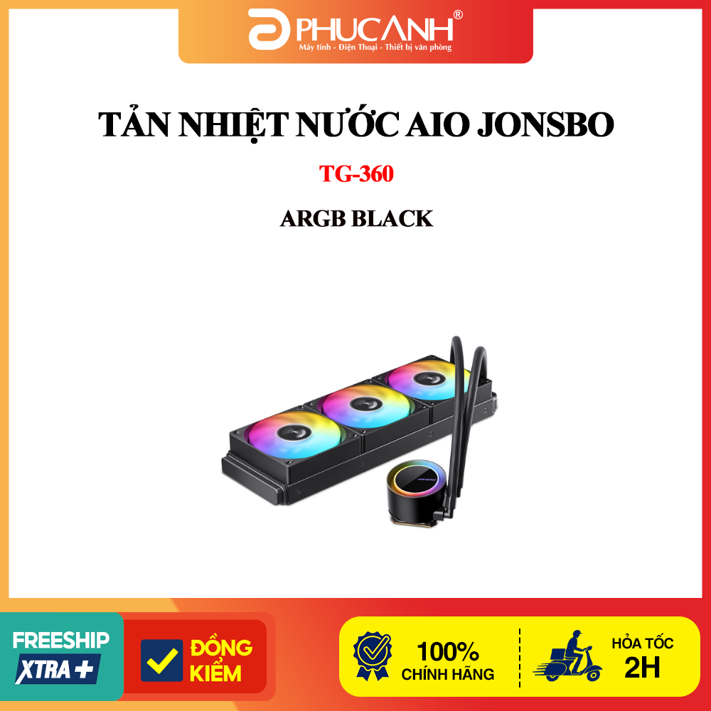 Tản nhiệt nước AIO JONSBO TG-360 ARGB BLACK bảo hành 24 tháng