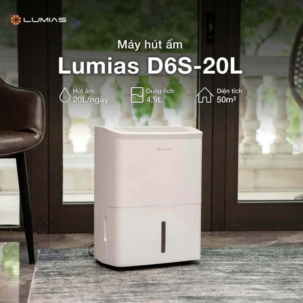 Máy hút ẩm 20L Lumias D6S-20L