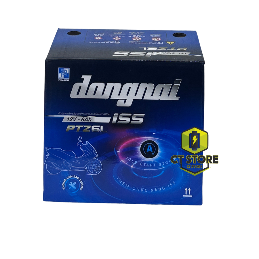 Bình ắc quy xe máy ĐN PTZ6L Chính hãng Dùng cho xe máy Winner, Raider, Sonic, Vision, AirBlade